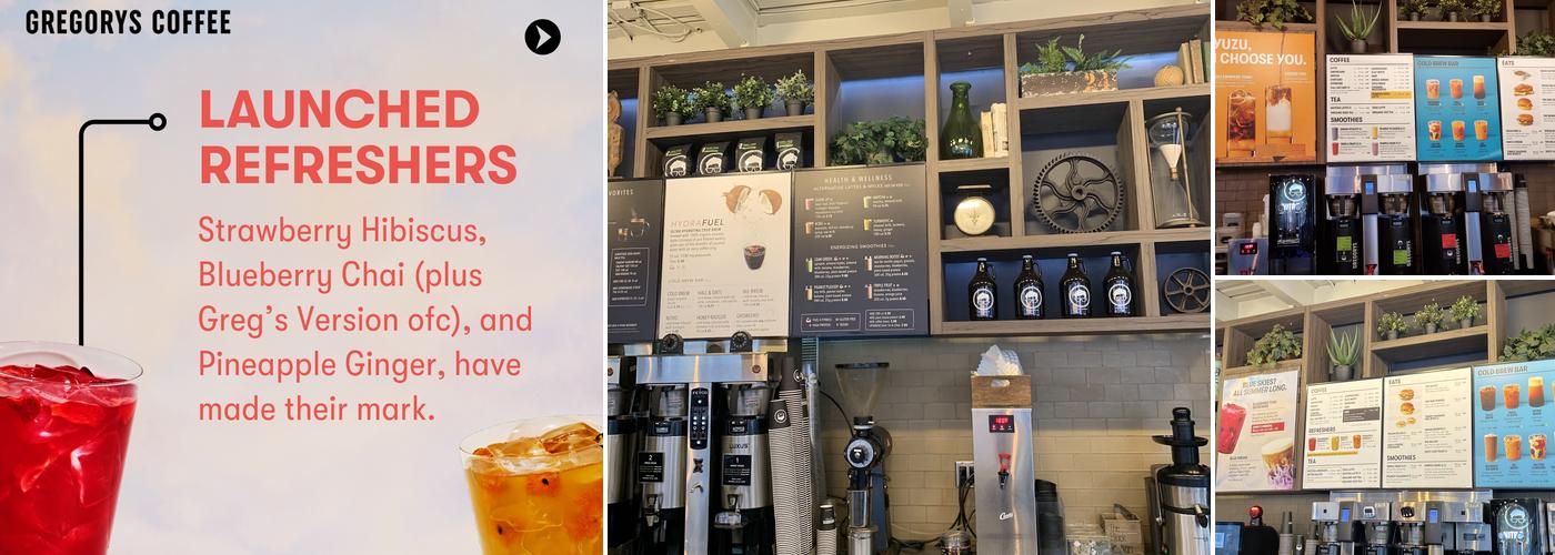 Gregorys Coffee Menu