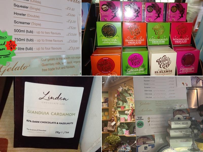 iScream Gelateria Menu