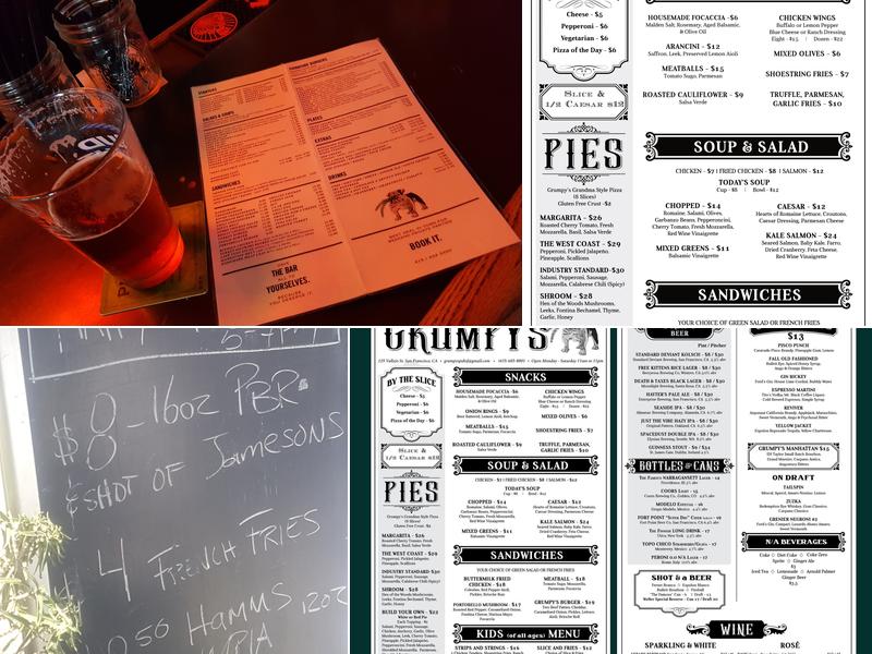 Grumpy's Restaurant & Pub Menu