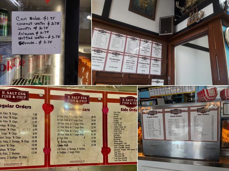 H. Salt Esq. Fish & Chips Menu