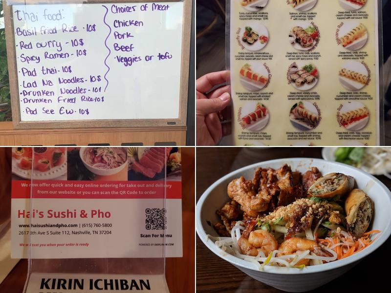 Hai's Sushi & Pho Menu