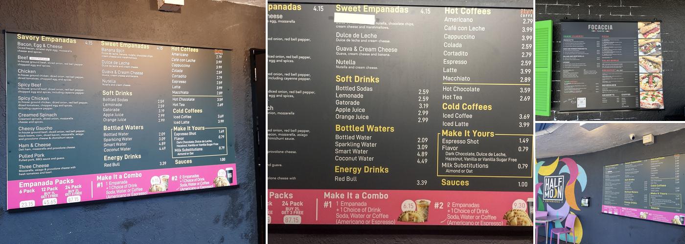 Half Moon Empanadas - MiMo District Menu