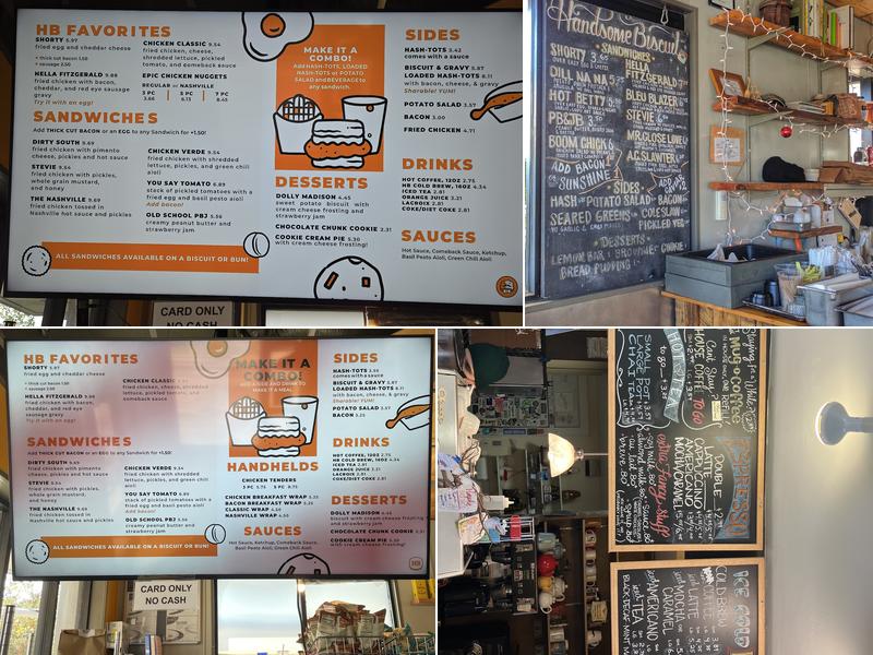 Handsome Biscuit Menu