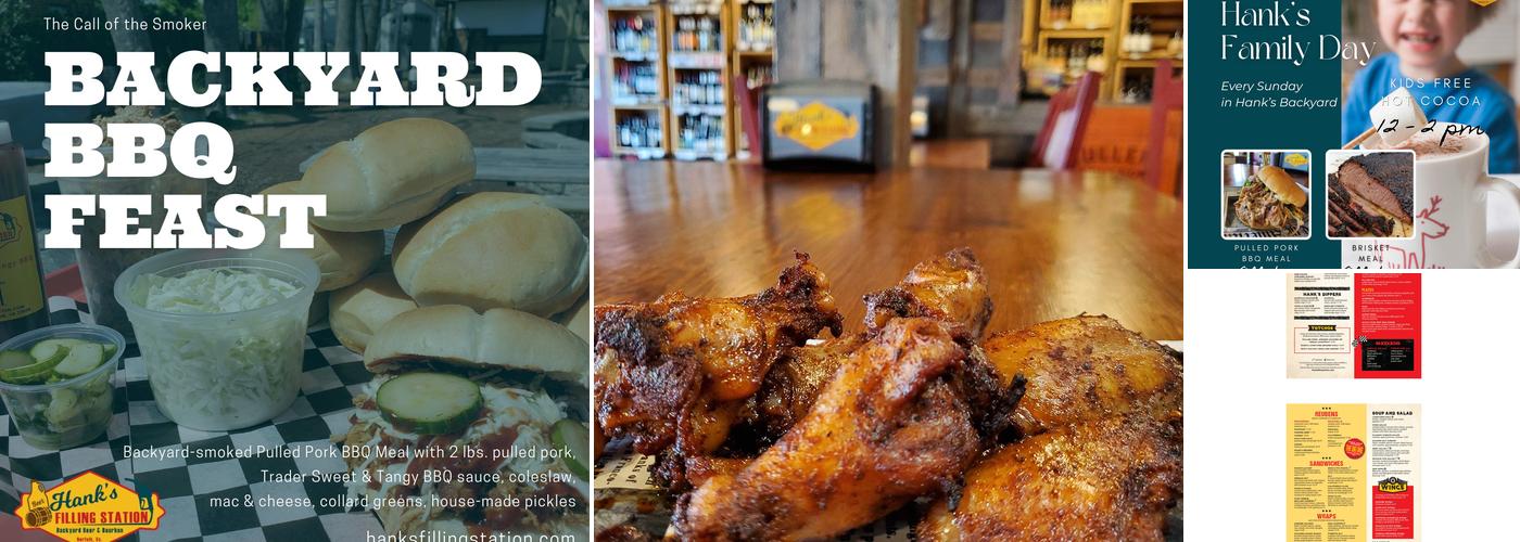 Hank's Filling Station Menu