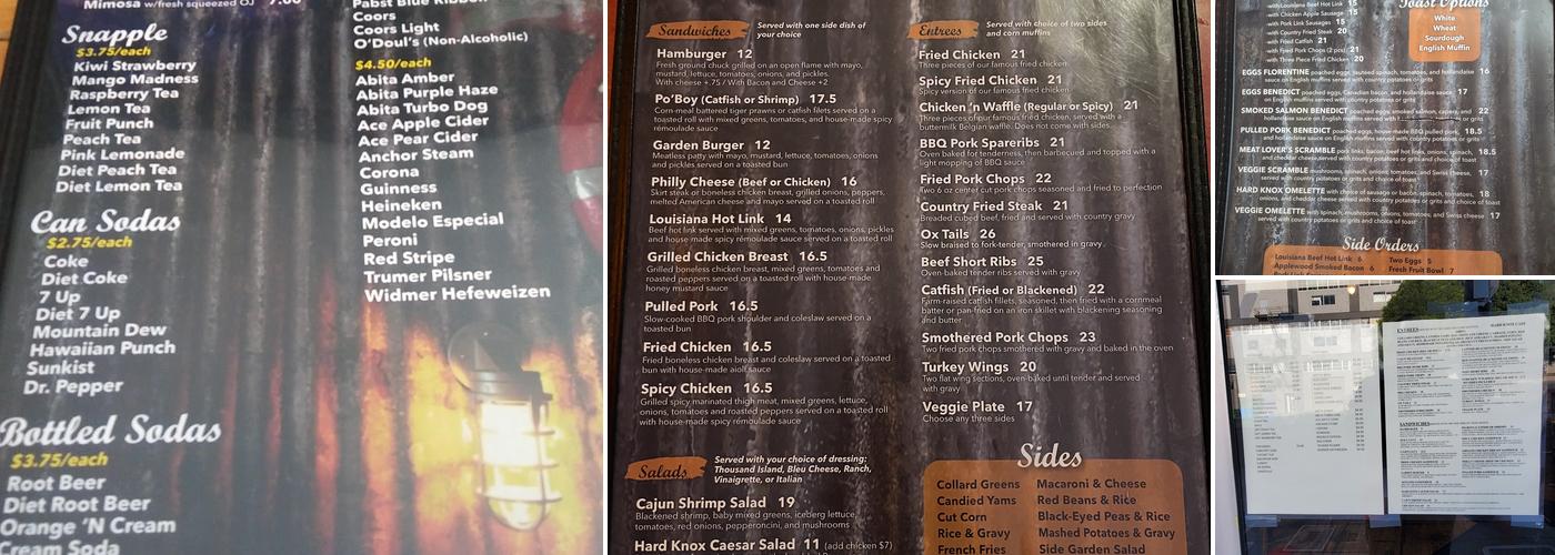 Hard Knox Cafe Menu