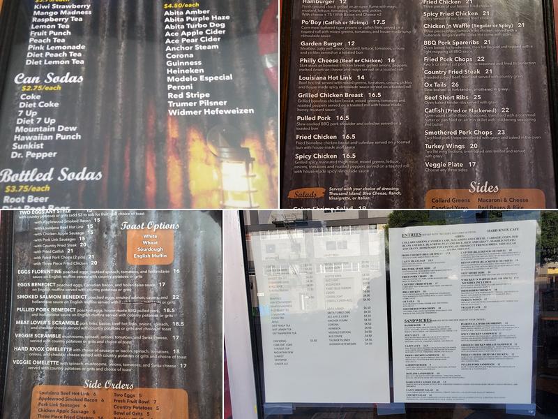 Hard Knox Cafe Menu