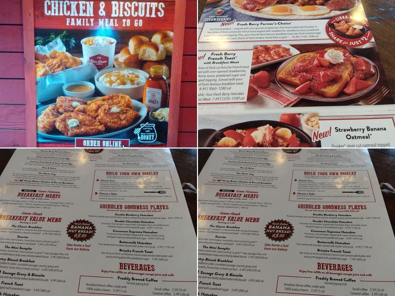 Bob Evans Menu