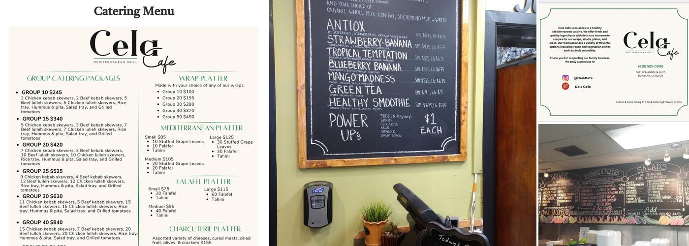 Cela Cafe Menu