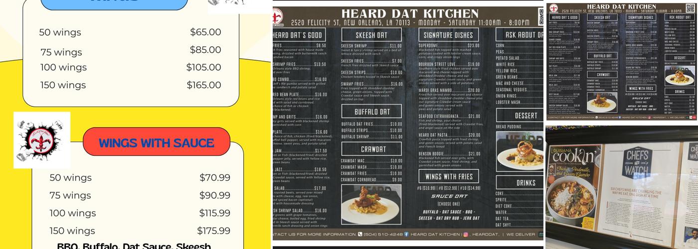 Heard Dat Kitchen Menu