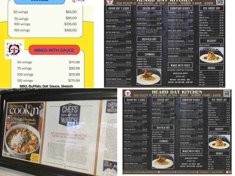 Heard Dat Kitchen Menu