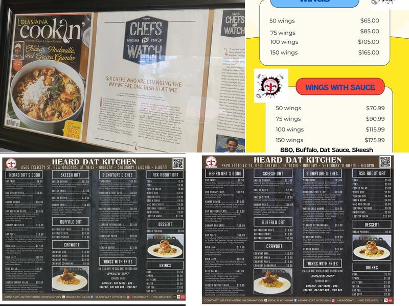 Heard Dat Kitchen Menu