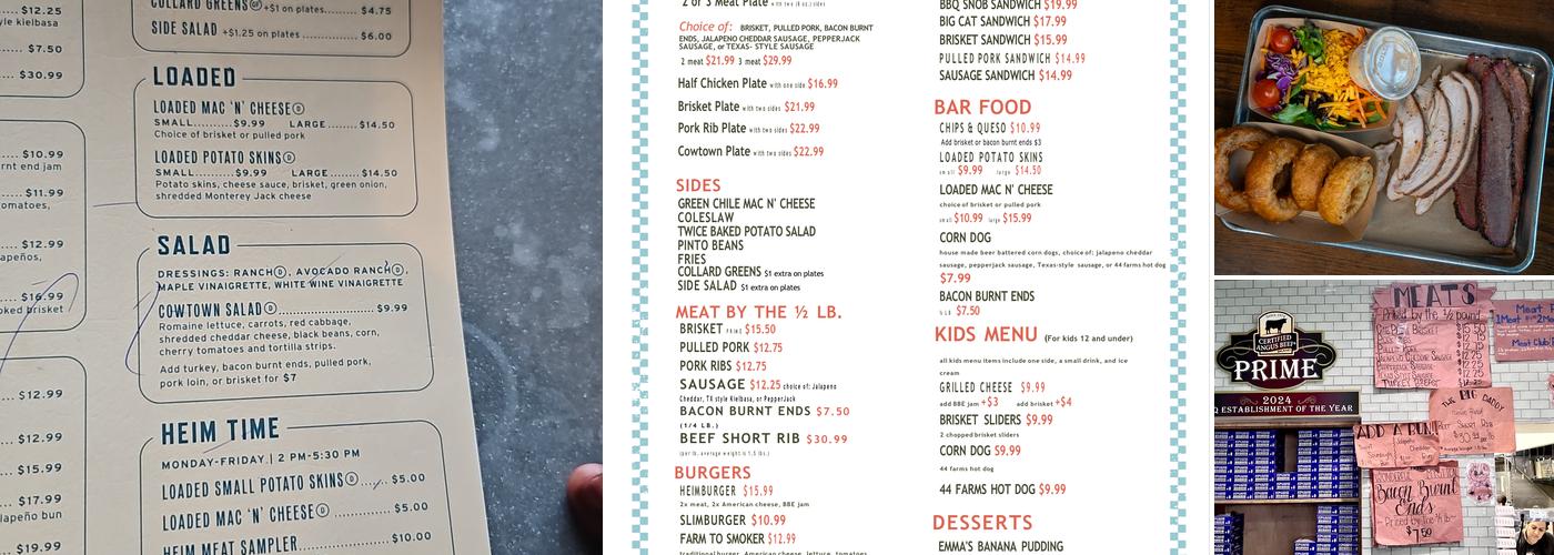 Heim Barbecue Menu