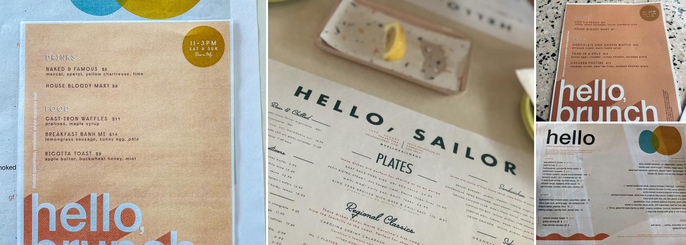 Hello, Sailor Menu