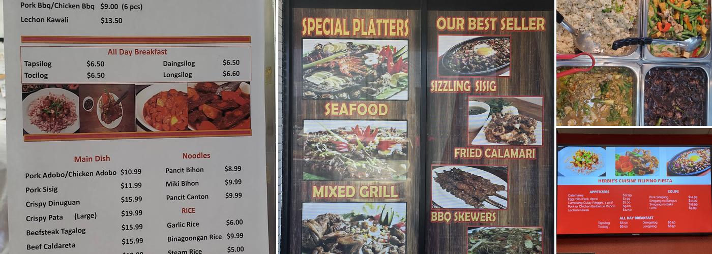 Herbie's Cuisine Menu