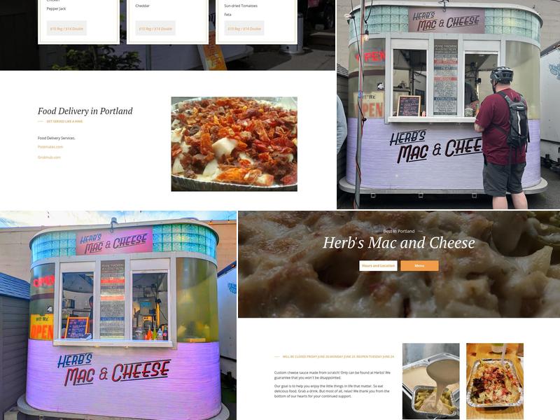 Herb's Mac and Cheese Menu