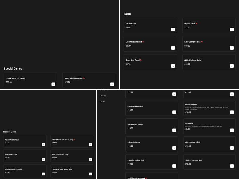 Herbs Thai Bistro Menu