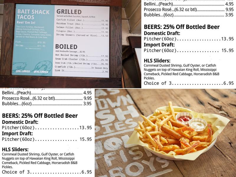 Hook Line & Sinker Menu