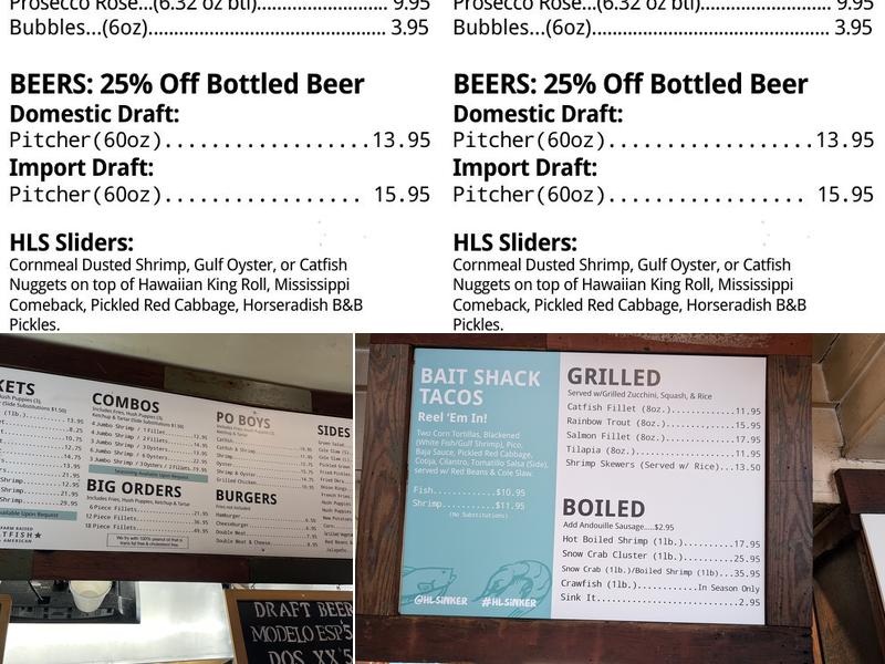 Hook Line & Sinker Menu