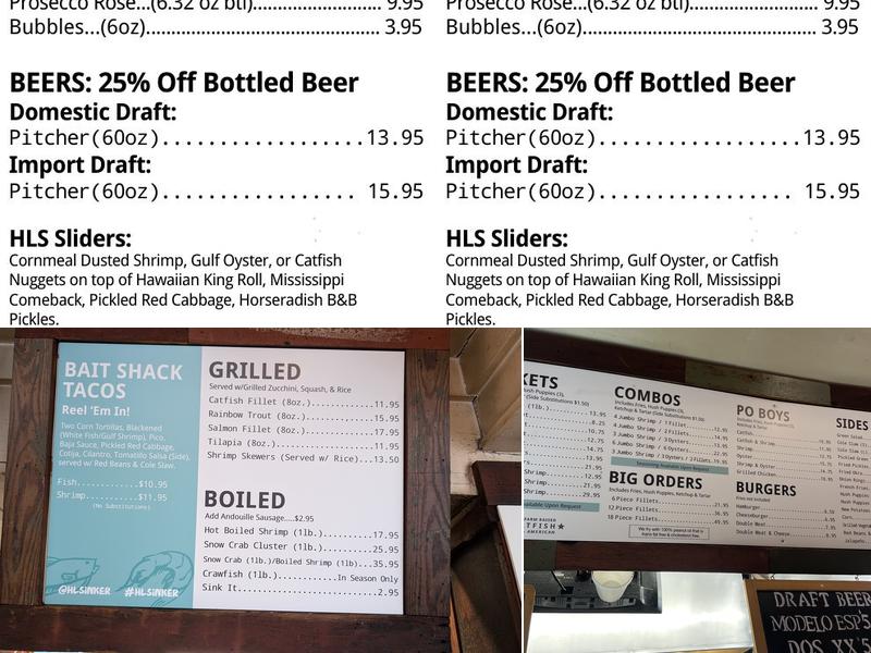 Hook Line & Sinker Menu