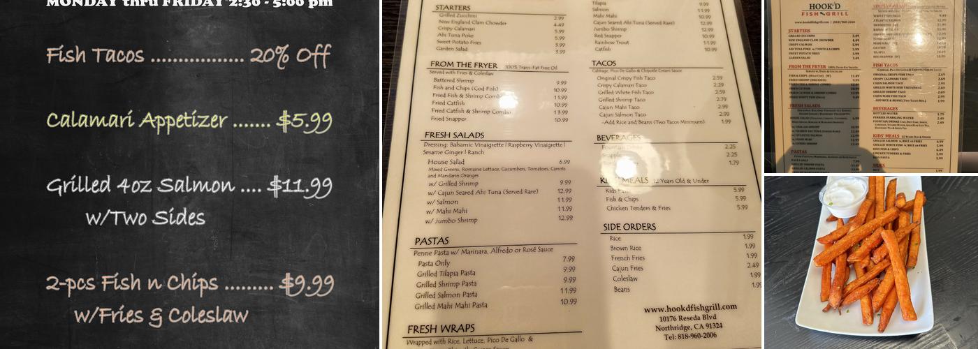 Hook'd Fish Grill Menu
