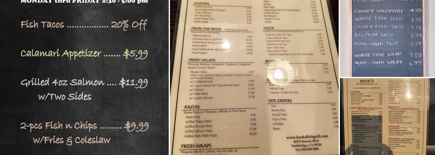 Hook'd Fish Grill Menu