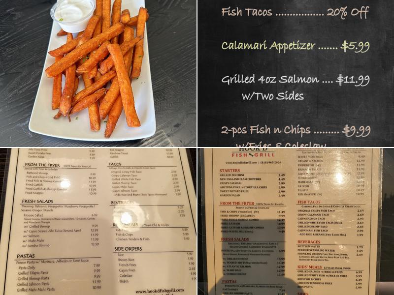 Hook'd Fish Grill Menu