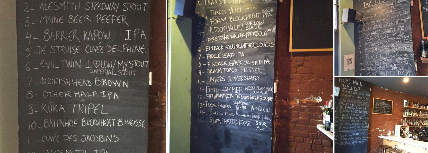 Hops Hill Menu