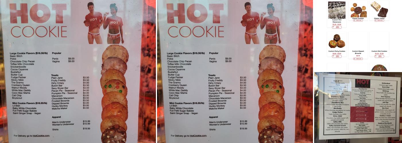 Hot Cookie Menu