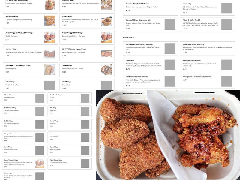 Hot Sauce and Panko To Go Menu