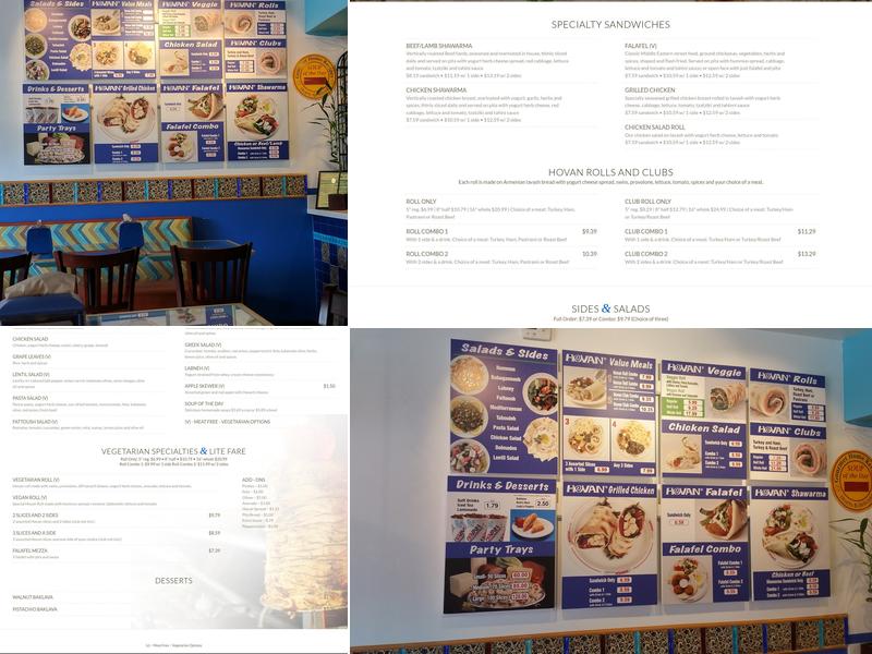 Hovan Mediterranean Gourmet Menu