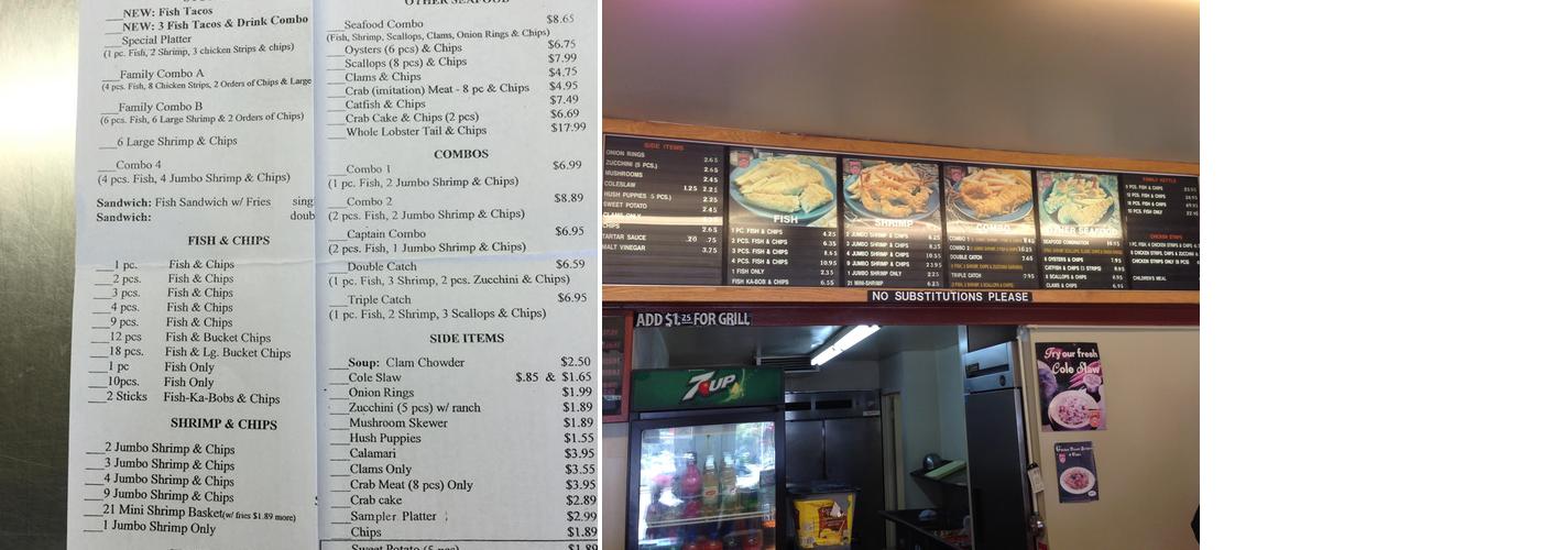 H.Salt Fish & Chips Menu