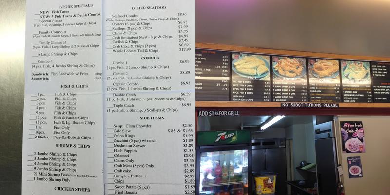 H.Salt Fish & Chips Menu
