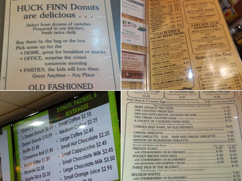 Huck Finn Restaurant Menu