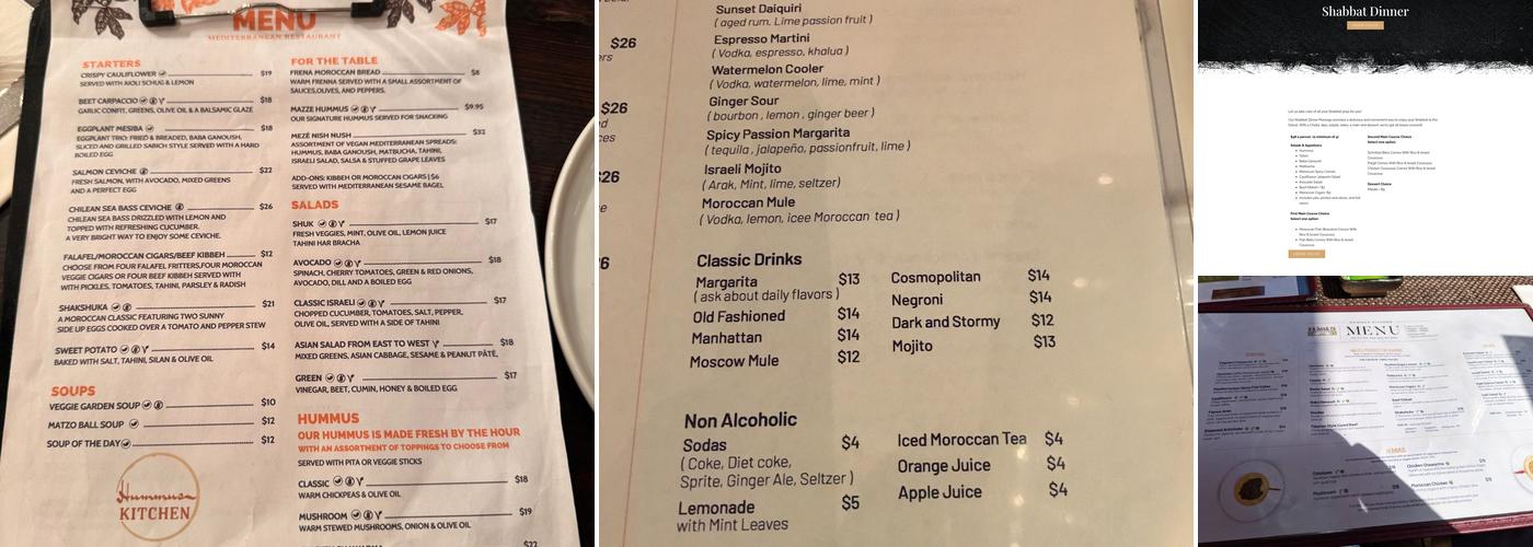 Hummus Kitchen Menu