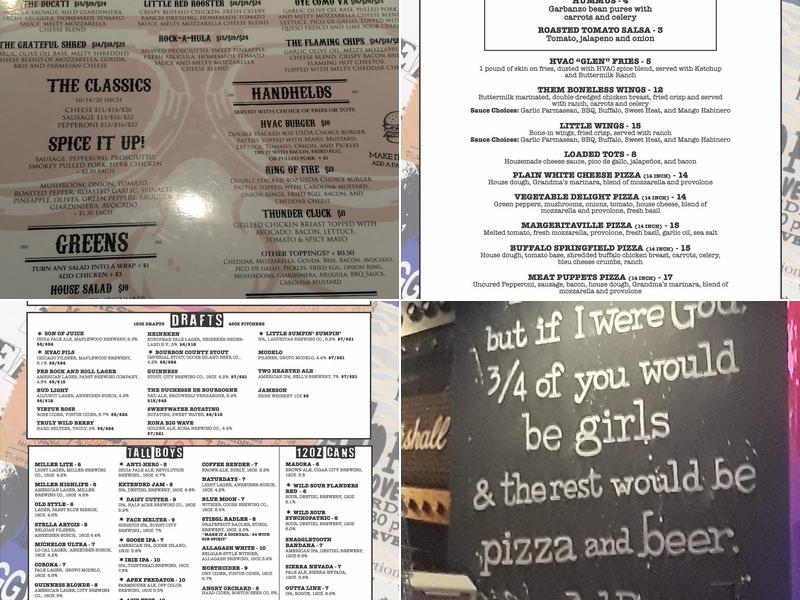 HVAC Pub Menu