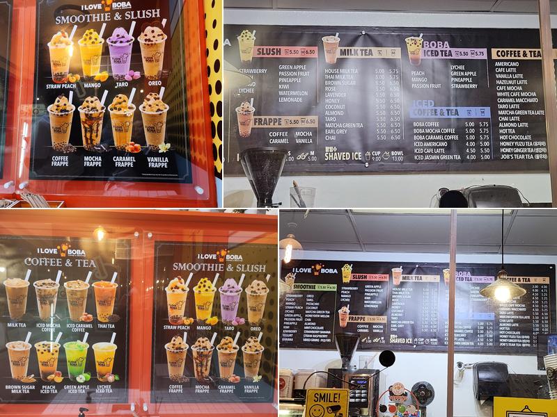 I Love Boba Menu