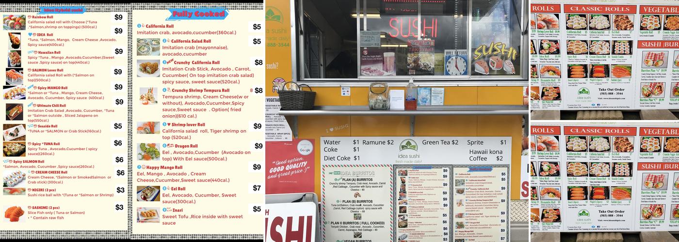 idea sushi Menu