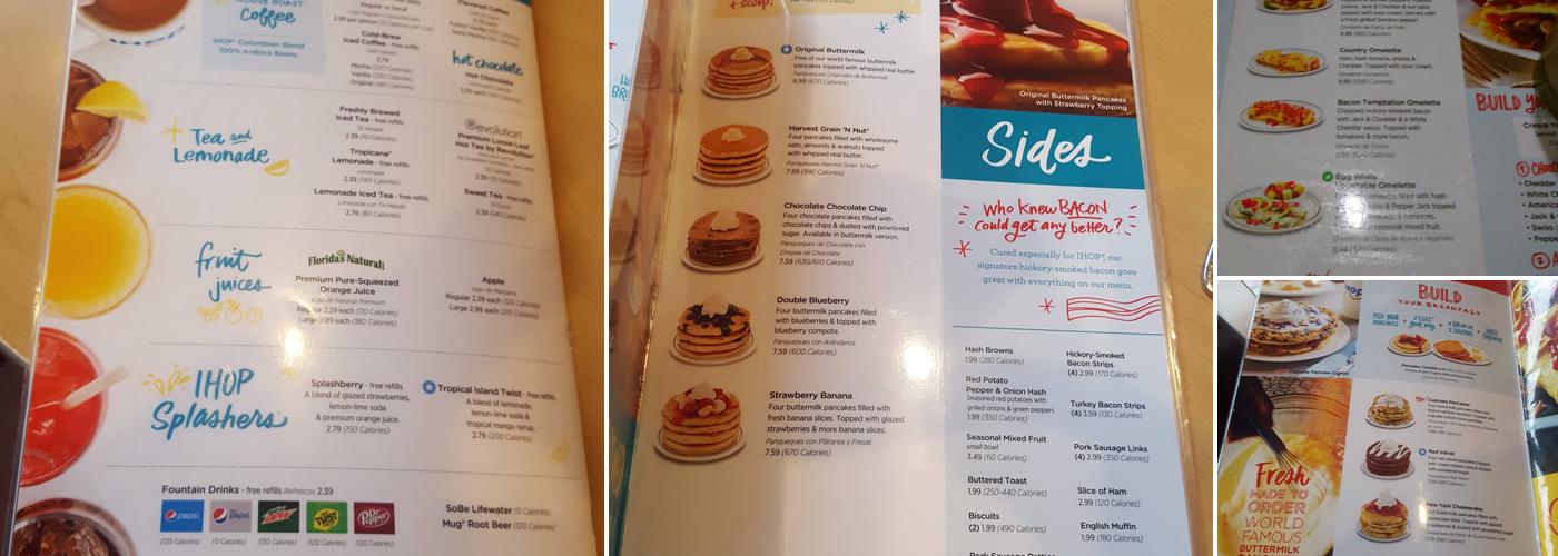 IHOP Menu