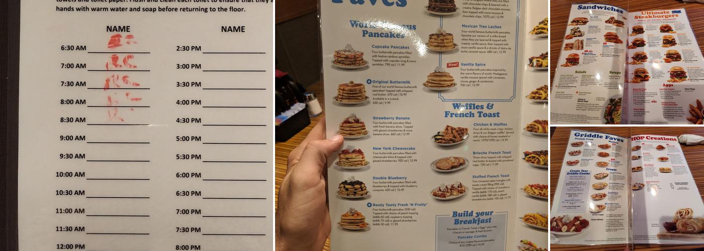 IHOP Menu