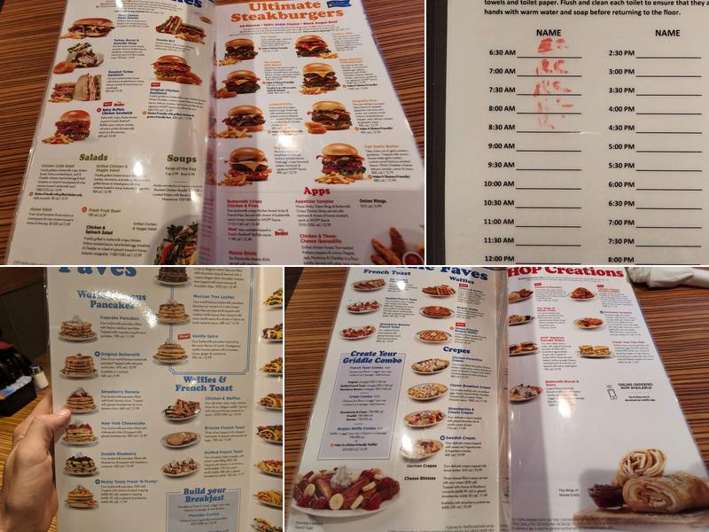 IHOP Menu