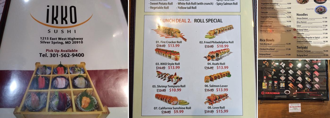 Ikko Sushi Menu