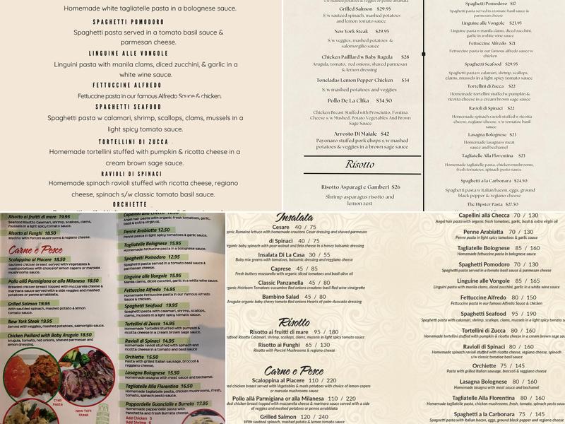 IL Bambino Menu