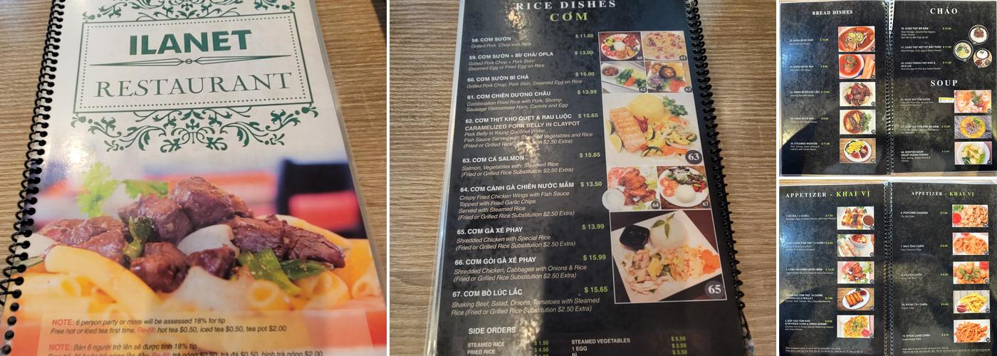 iLanet Coffee Menu