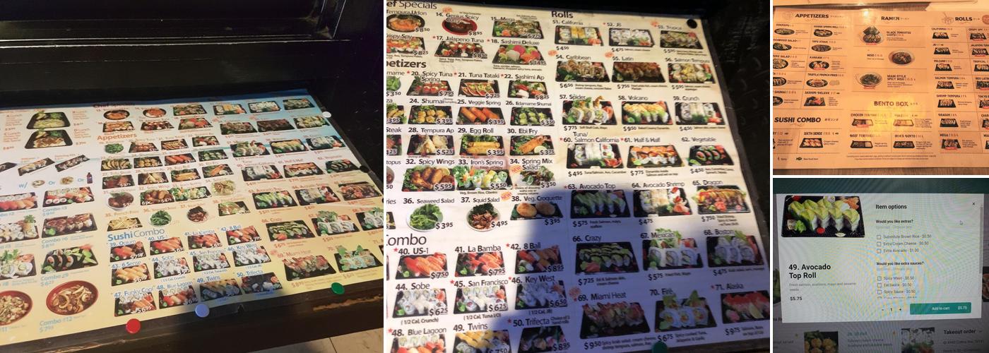 Iron Sushi Menu