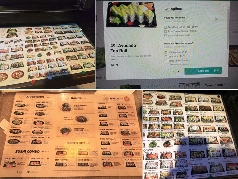 Iron Sushi Menu