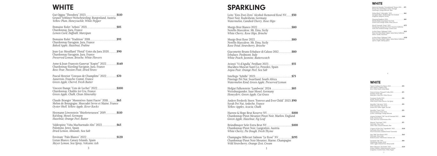 Irwin's Menu