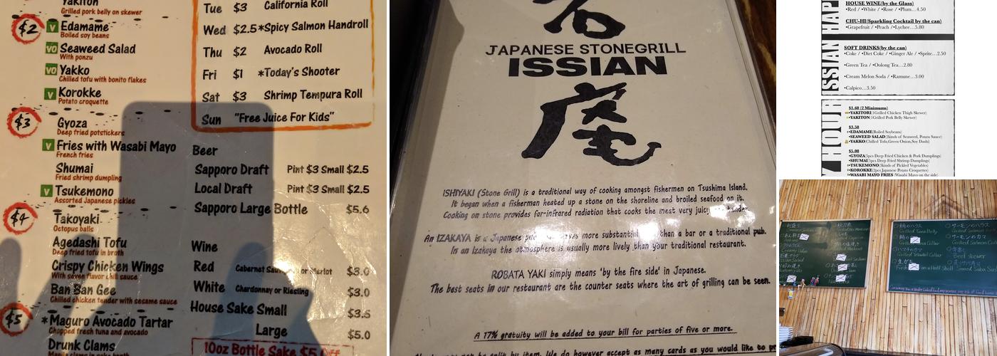 Issian Menu