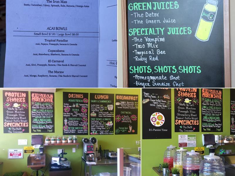 It's Juice Time Menu