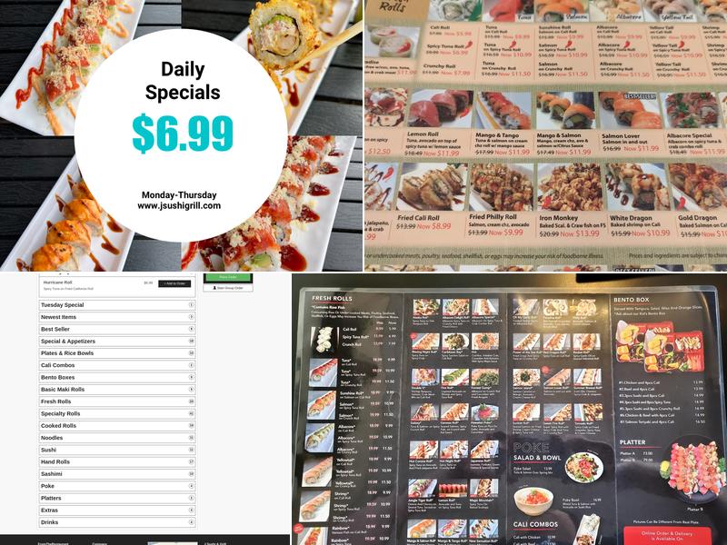 J Sushi & Grill Menu