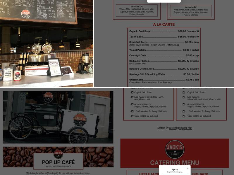 Jack’s Stir Brew Coffee Menu